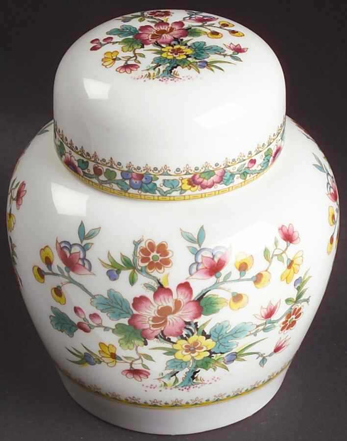 Ming Rose Medium Ginger Jar & Lid by Coalport-1