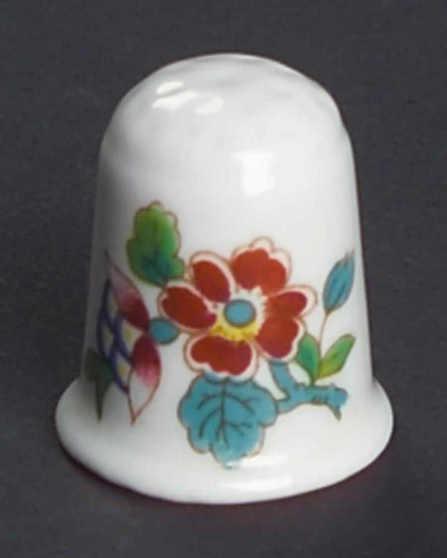 Ming Rose Thimble by Coalport-1