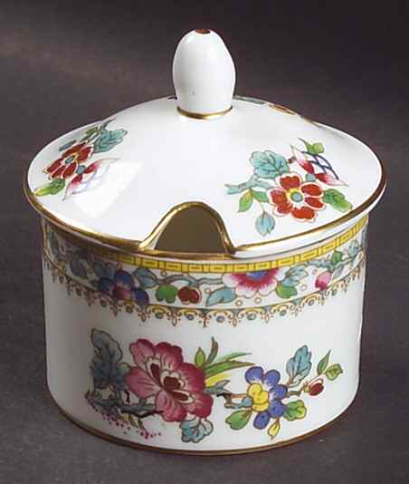 Ming Rose Mustard Jar & Lid by Coalport-1