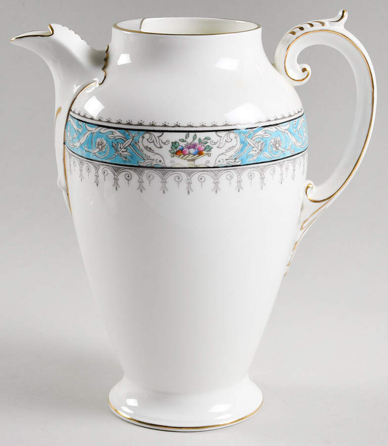 Montreal Turquoise Coffee Pot No Lid by Coalport-1