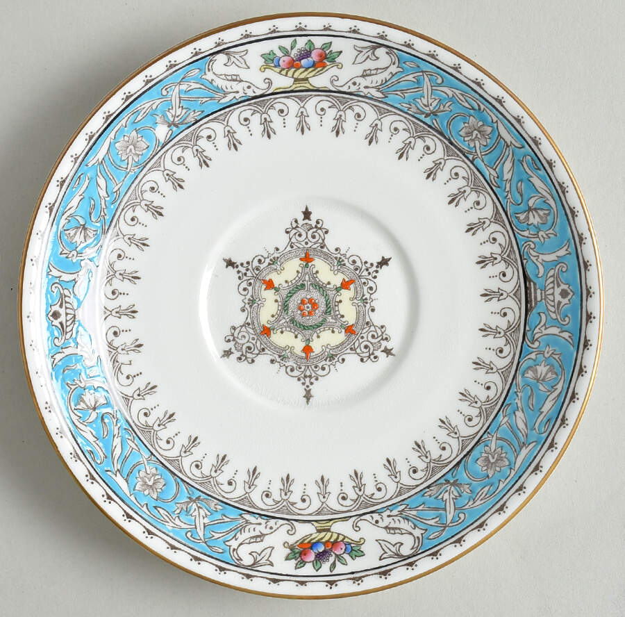 Montreal Turquoise Saucer for Bouillon Cup by Coalport-1