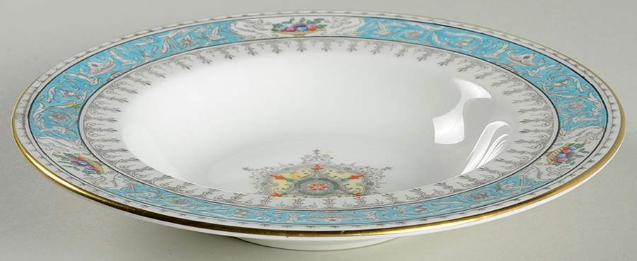 Montreal Turquoise Rim Soup Bowl by Coalport-1