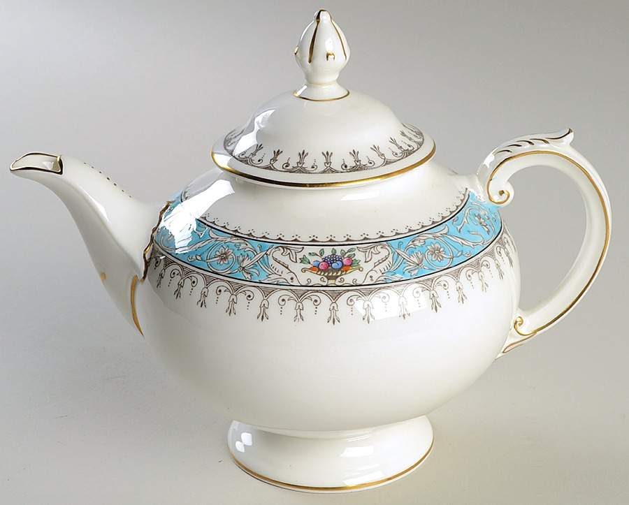 Montreal Turquoise Teapot & Lid by Coalport-1