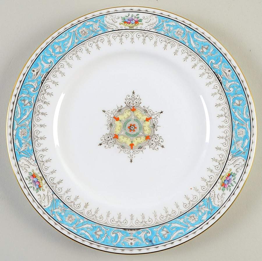 Montreal Turquoise Luncheon Plate by Coalport-1