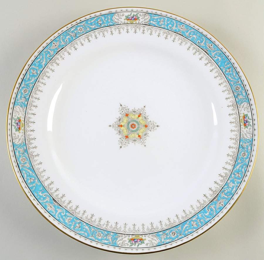 Montreal Turquoise 14" Chop Plate (Round Platter) by Coalport-1