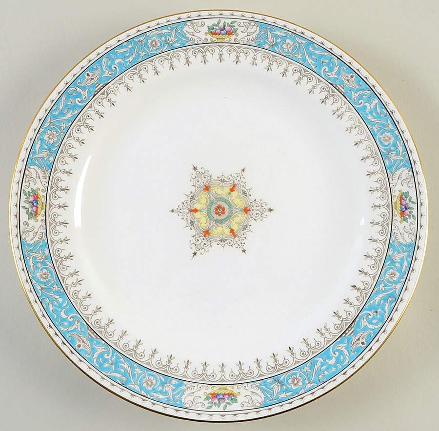 Montreal Turquoise 12" Chop Plate (Round Platter) by Coalport-1
