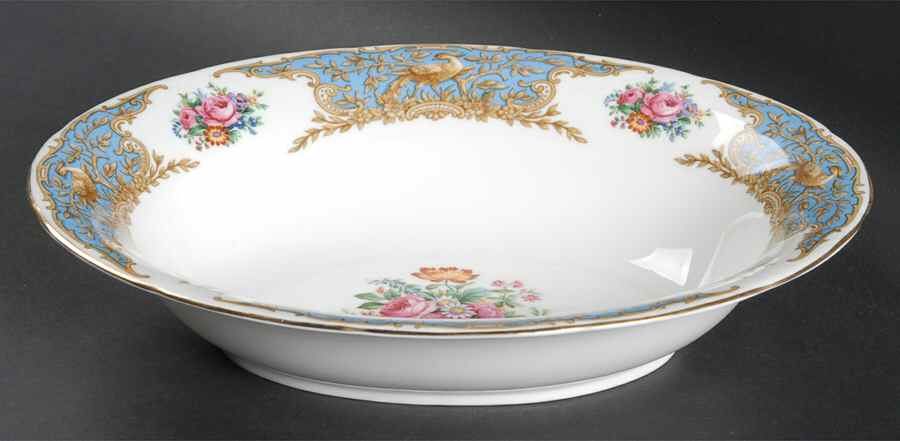 Montrose Blue 9" Oval Vegetable Bowl by Coalport-1