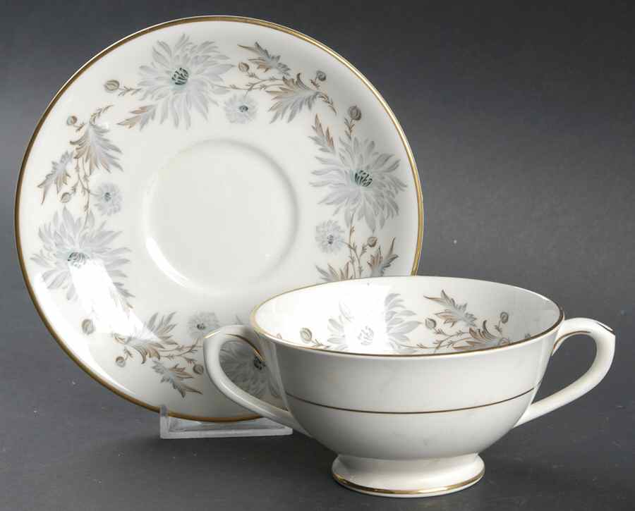 My Fair Lady Footed Cream Soup Bowl & Saucer Set by Coalport-1