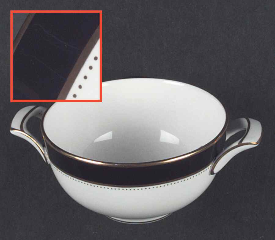 Norfolk Brown Flat Cream Soup Bowl by Coalport-1