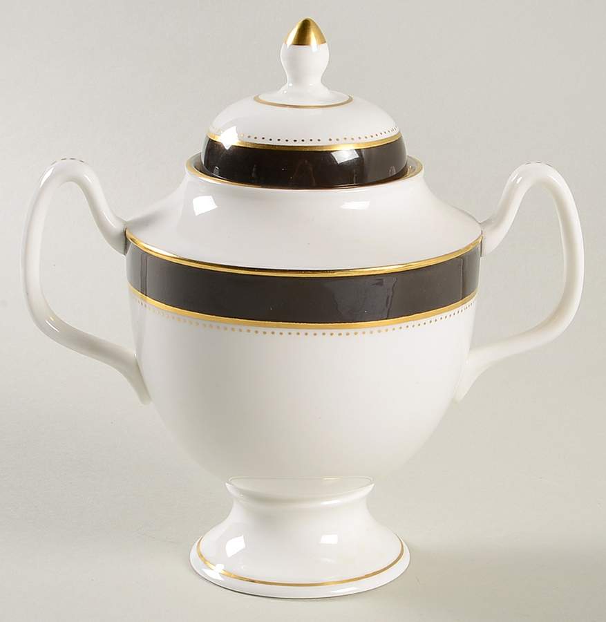 Norfolk Brown Sugar Bowl & Lid by Coalport-1
