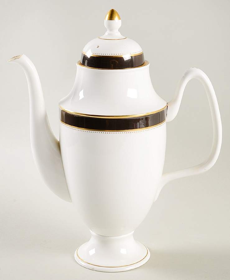 Norfolk Brown Coffee Pot & Lid by Coalport-1