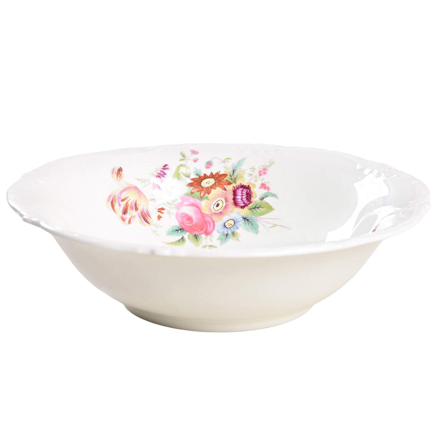 Old Coalport (Bone, No Trim, Shallow Scallop) Coupe Cereal Bowl by Coalport-1