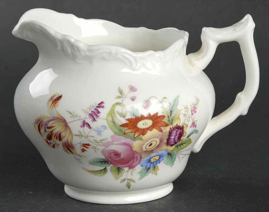 Old Coalport (Bone, No Trim, Shallow Scallop) Creamer by Coalport-1
