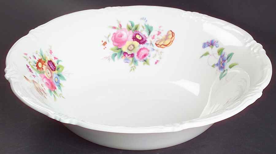 Old Coalport (Bone, No Trim, Shallow Scallop) 9" Round Vegetable Bowl by Coalport-1