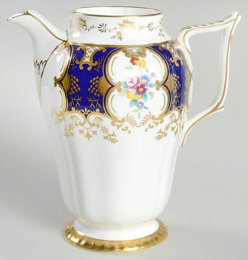 Panel Cobalt Coffee Pot No Lid by Coalport-1