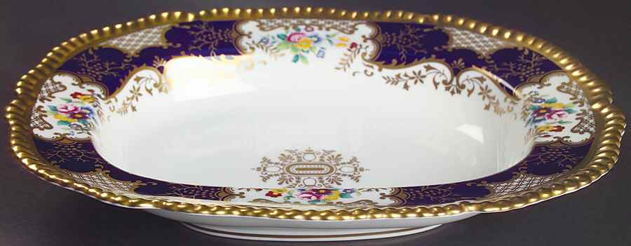 Panel Cobalt 10" Oval Vegetable Bowl by Coalport-1