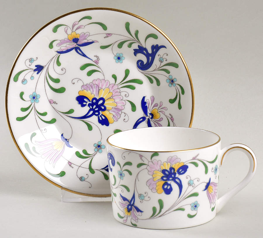 Pageant Flat Cup & Saucer Set by Coalport-1