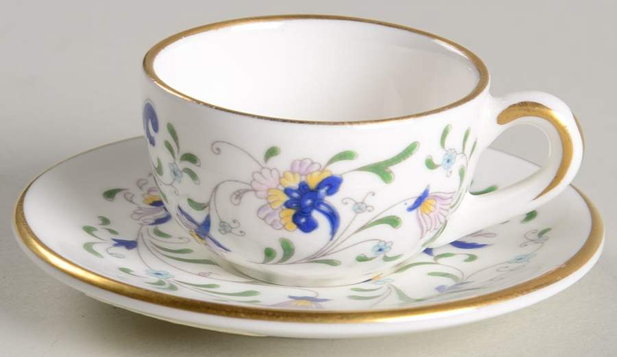 Pageant Flat Toy Cup and Saucer Set by Coalport-1