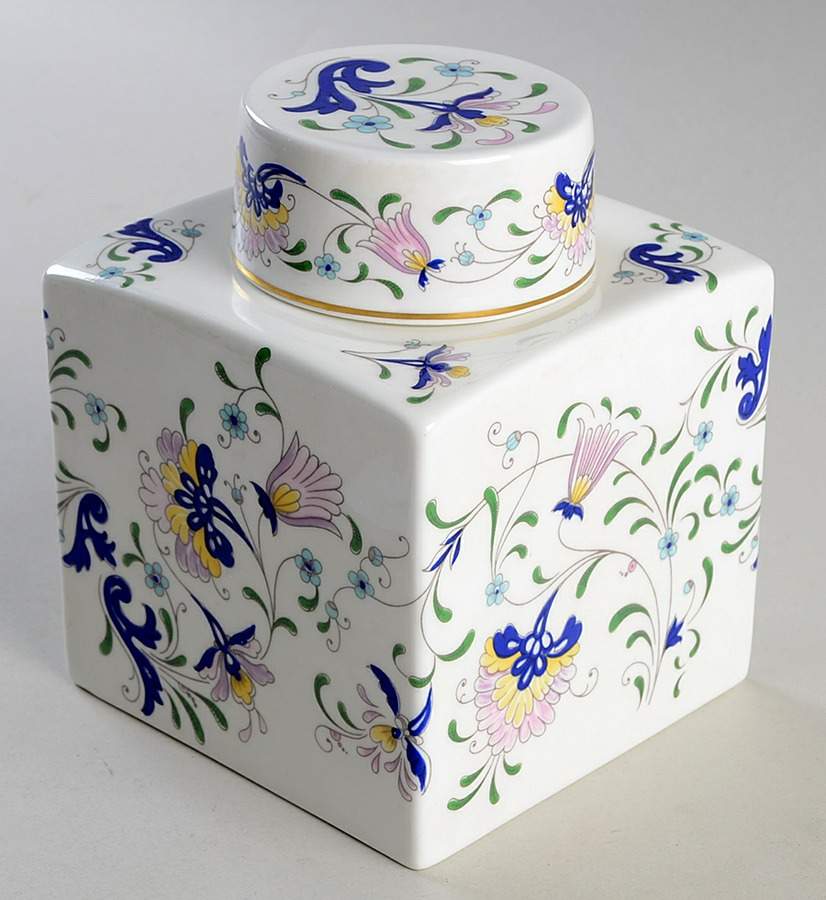 Pageant Tea Caddy & Lid by Coalport-1