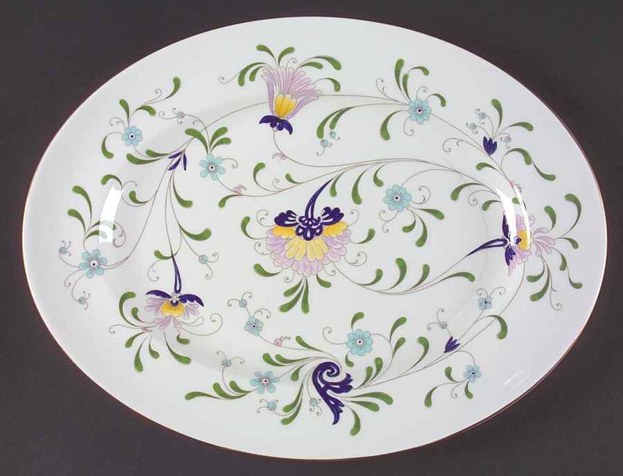 Pageant 13" Oval Serving Platter by Coalport-1