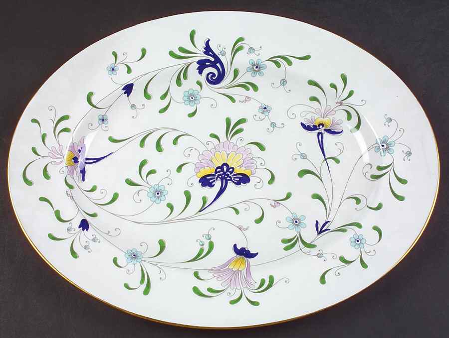 Pageant 14" Oval Serving Platter by Coalport-1
