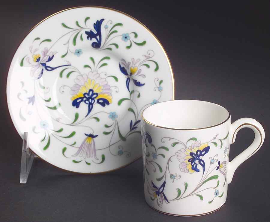 Pageant Flat Demitasse Cup & Saucer Set by Coalport-1