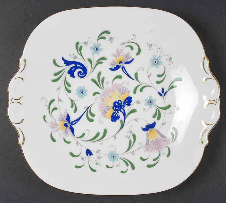 Pageant Square Handled Cake Plate by Coalport-1