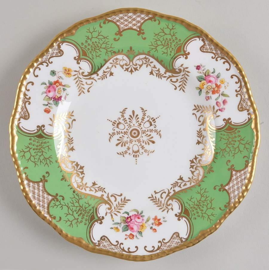 Panel Green Luncheon Plate by Coalport-1