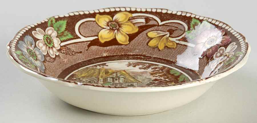 Pastoral Brown Multi (Not Embossed) Fruit/Dessert (Sauce) Bowl by Coalport-1