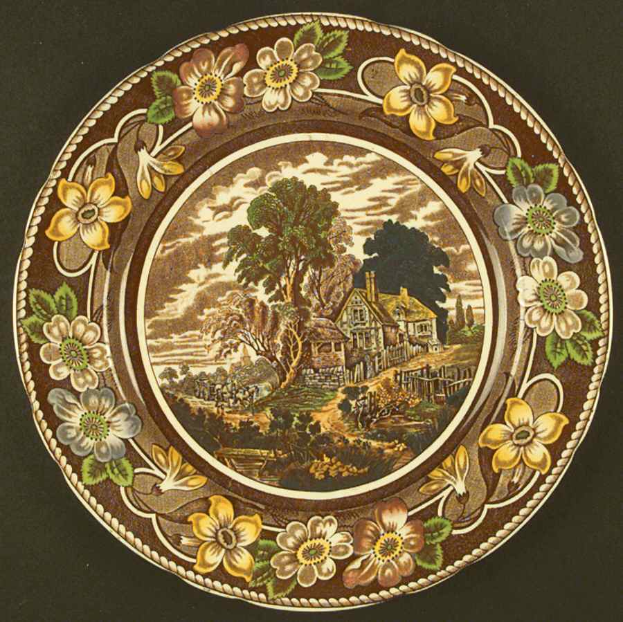 Pastoral Brown Multi (Not Embossed) Dinner Plate by Coalport-1