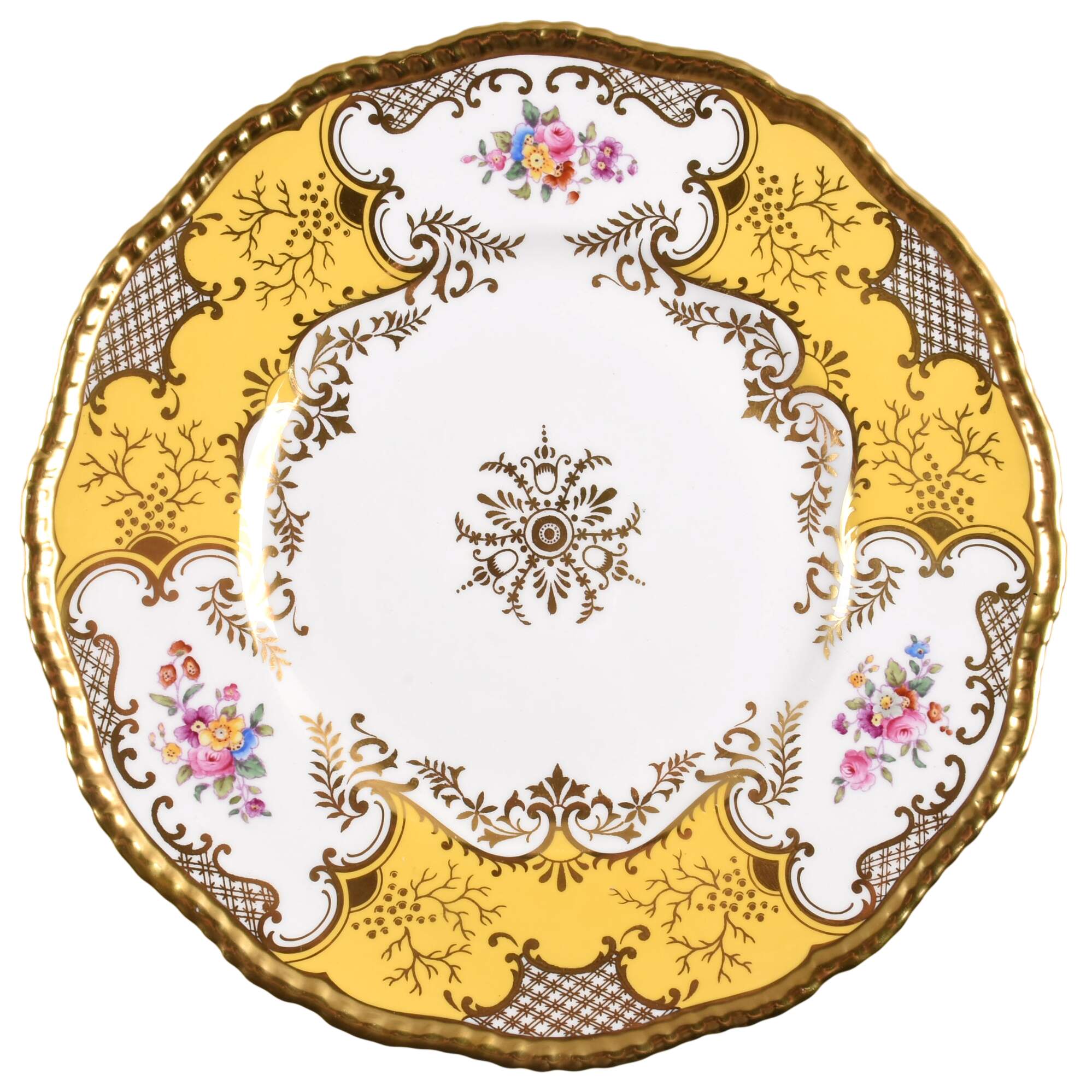 Panel Yellow Dinner Plate by Coalport-1