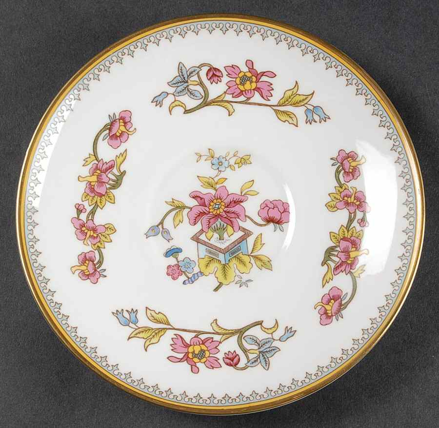 Persian Flower Saucer for Flat Cup by Coalport-1