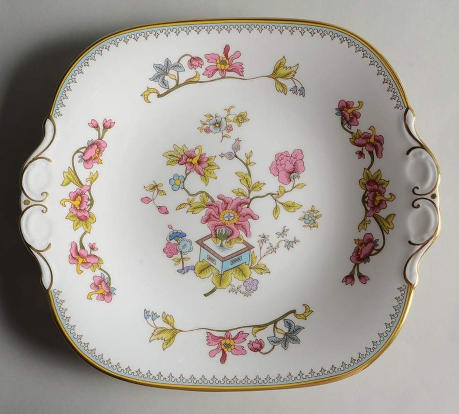 Persian Flower Handled Cake Plate by Coalport-1