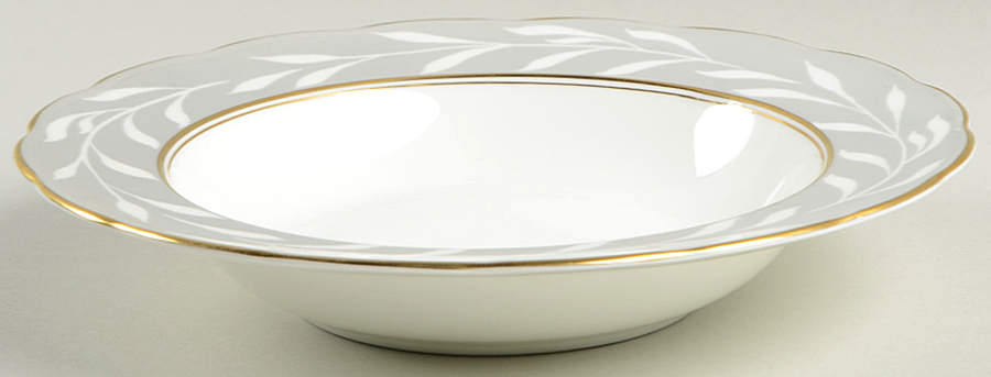 Phantom Grey (Gold Trim) Rim Soup Bowl by Coalport-1