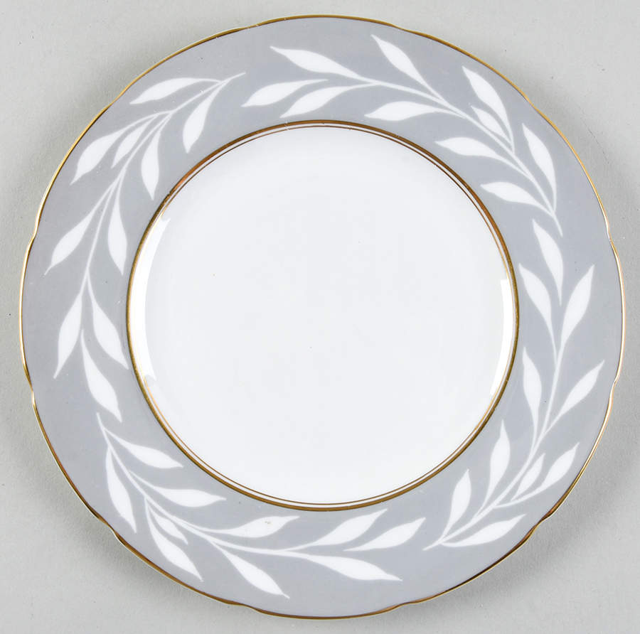 Phantom Grey (Gold Trim) Salad Plate by Coalport-1
