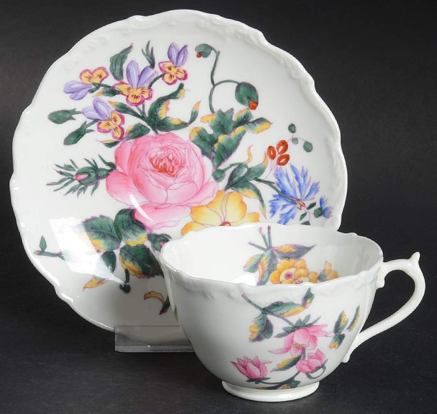 Posydale Footed Cup & Saucer Set by Coalport-1