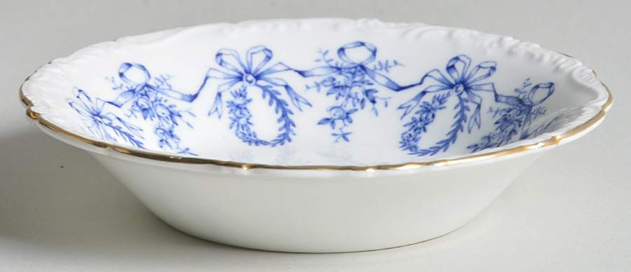 Queensbury Blue (Scalloped) Fruit/Dessert (Sauce) Bowl by Coalport-1