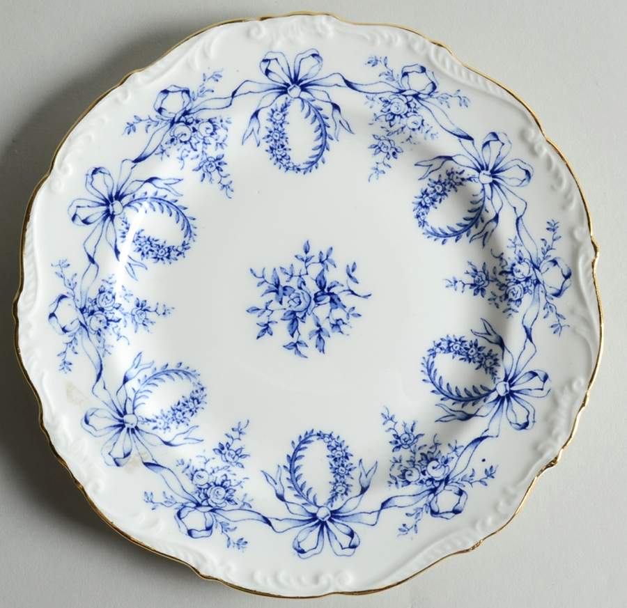 Queensbury Blue (Scalloped) Salad Plate by Coalport-1