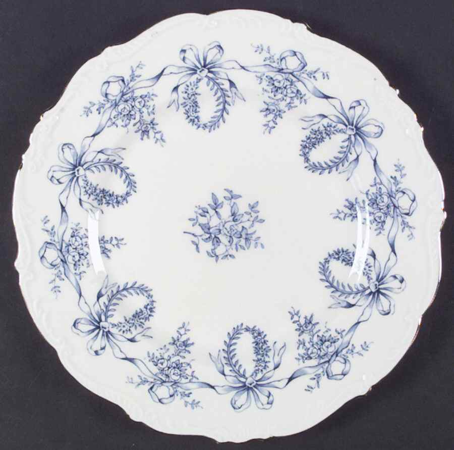 Queensbury Blue (Scalloped) Dinner Plate by Coalport-1