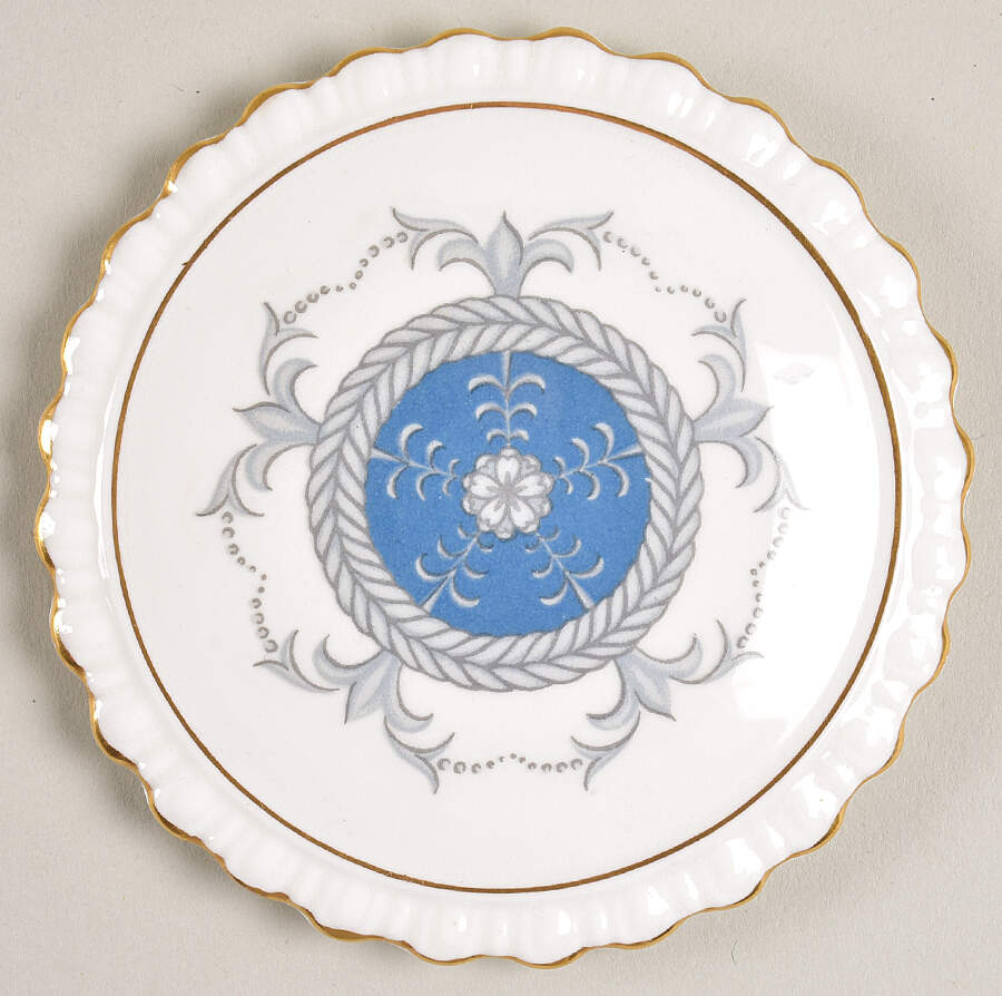 Revelry Blue Lid for 3" Round Box by Coalport-1