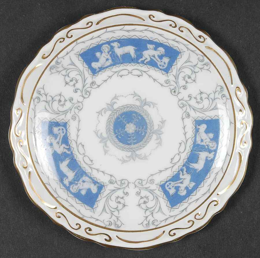 Revelry Blue Lid for Powder Box by Coalport-1