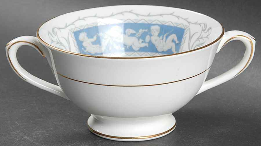 Revelry Blue Footed Cream Soup Bowl by Coalport-1