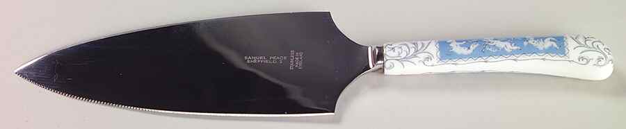 Revelry Blue Pie & Cake Server with Stainless Blade by Coalport-1