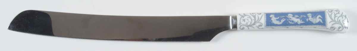 Revelry Blue Wedding Cake Knife with Stainless Blade by Coalport-1
