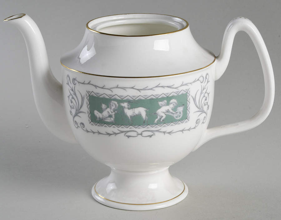 Revelry Green (Smooth) Mini Teapot No Lid by Coalport-1