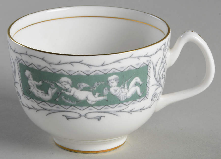 Revelry Green (Smooth) Flat Cup by Coalport-1