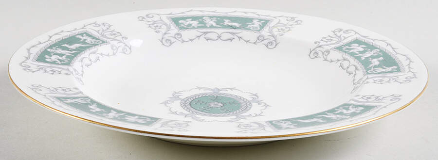 Revelry Green (Smooth) Large Rim Soup Bowl by Coalport-1