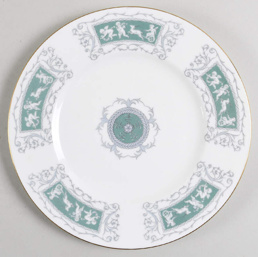 Revelry Green (Smooth) Luncheon Plate by Coalport-1