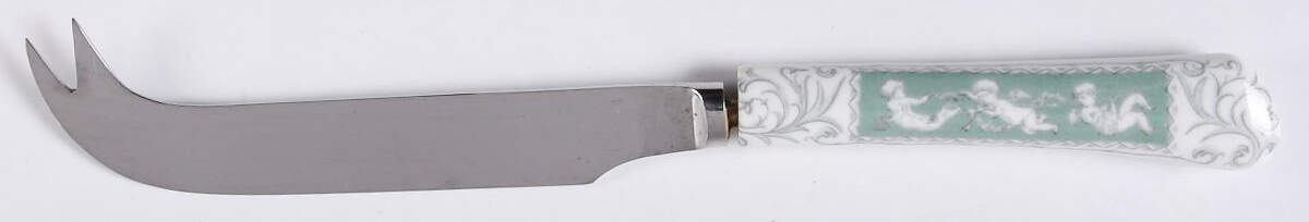 Revelry Green (Smooth) Cheese Knife with Stainless Blade by Coalport-1