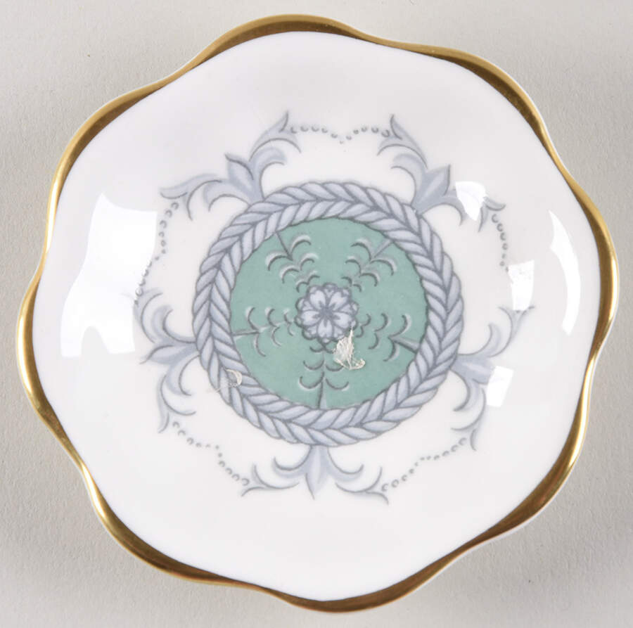 Revelry Green (Smooth) Butter Pat by Coalport-1